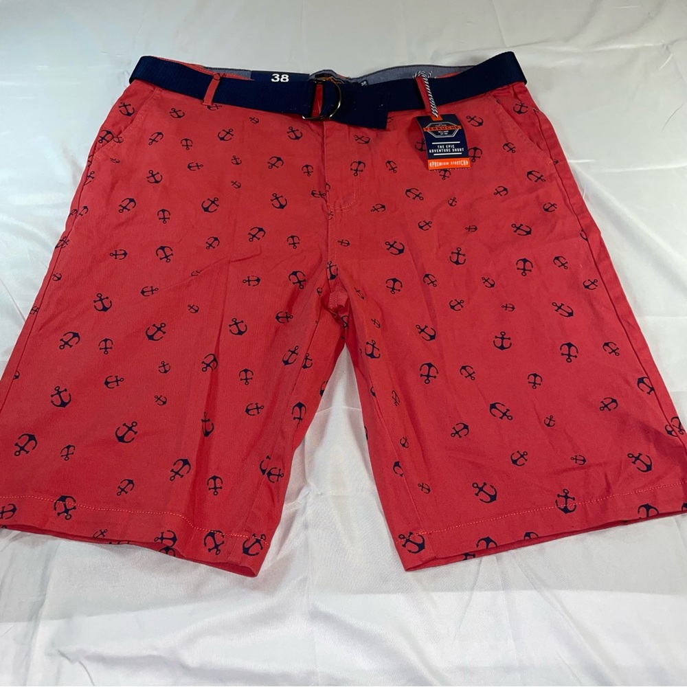 Ferruche Red Anchor‎ Print Shorts